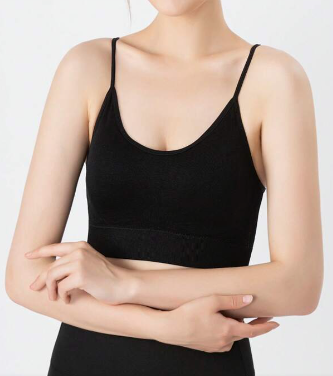 Top Deportivo Negro sin Costuras – Comodidad y Soporte 🖤✨