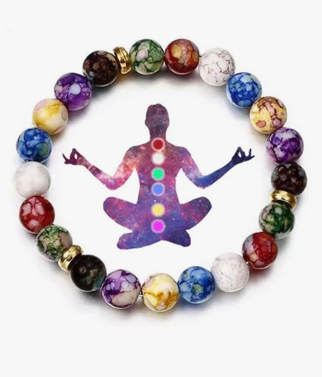 Pulsera de Cuentas de Chakra Multicolor ✨