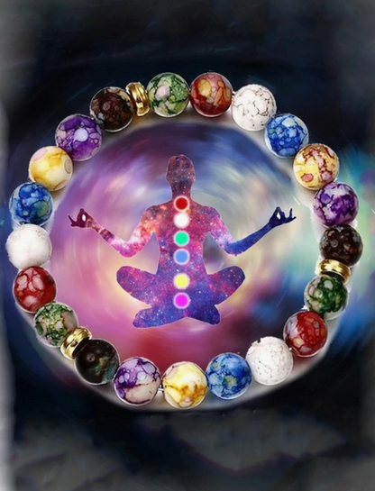 Pulsera de Cuentas de Chakra Multicolor ✨