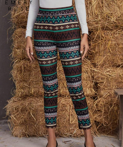 Leggings Tribales de Talle Alto Multicolor ✨