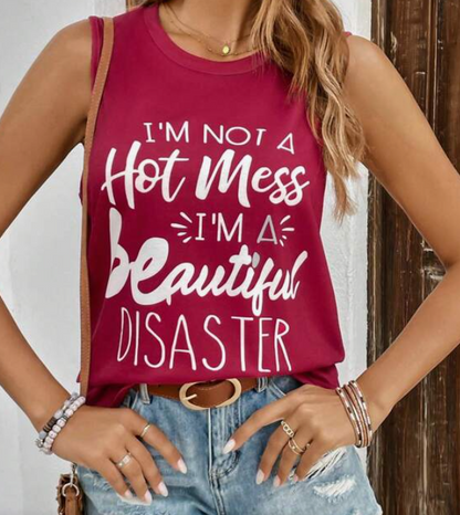 Tank Top Rosa Fucsia con Frase Motivadora ✨