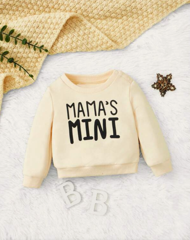 Sudadera Beige "Mama's Mini" Unisex