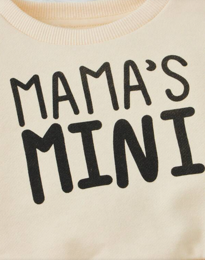 Sudadera Beige "Mama's Mini" Unisex