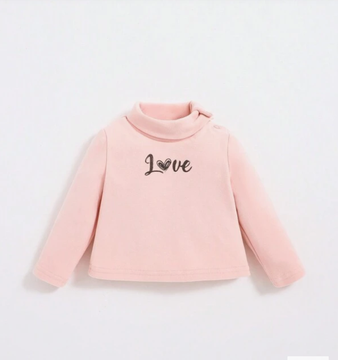 Camiseta de Manga Larga con Estampado "Love" para Niñas