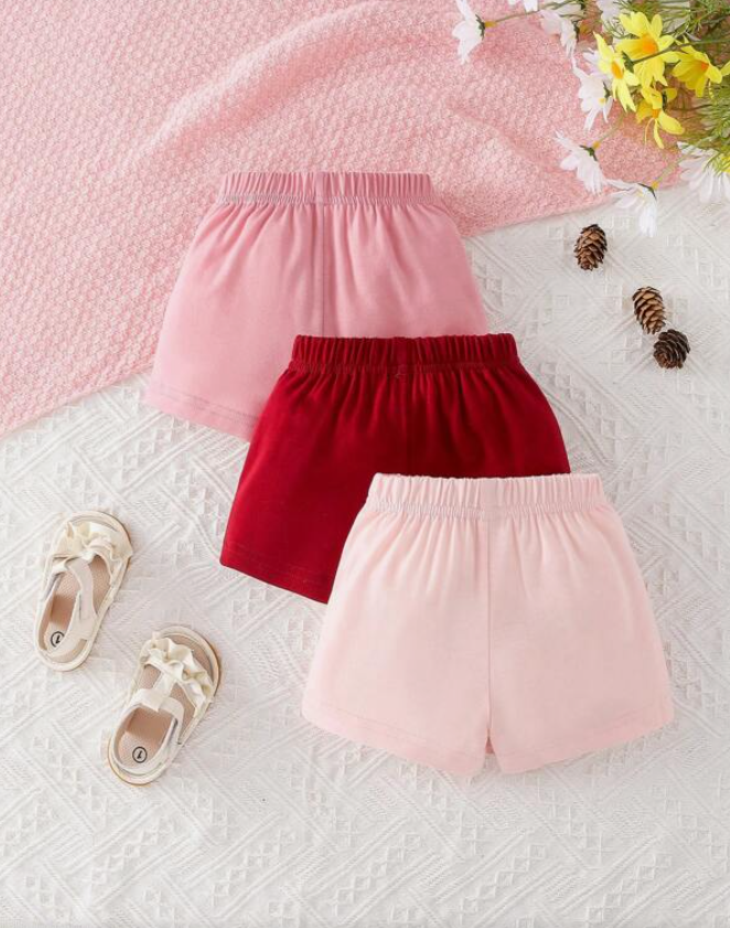 Set de 3 Shorts Lazos para Niñas