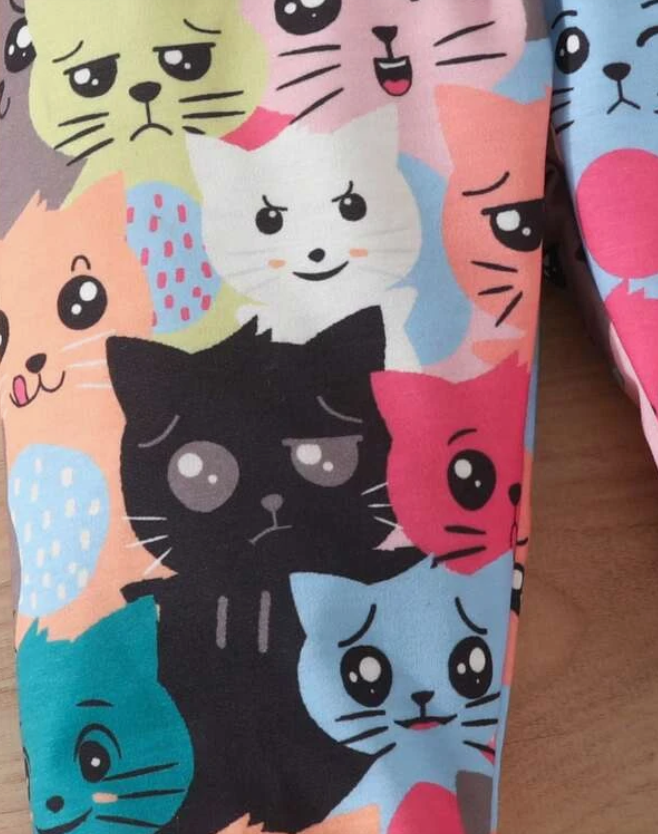 Pantalón Estampado de Dibujos Animados Multicolor para Niños y Niñas