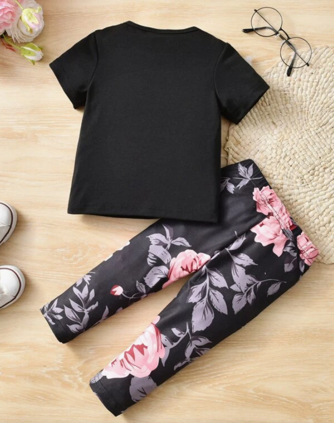 Conjunto de Camiseta y Leggings "Little Princess" para Chicas