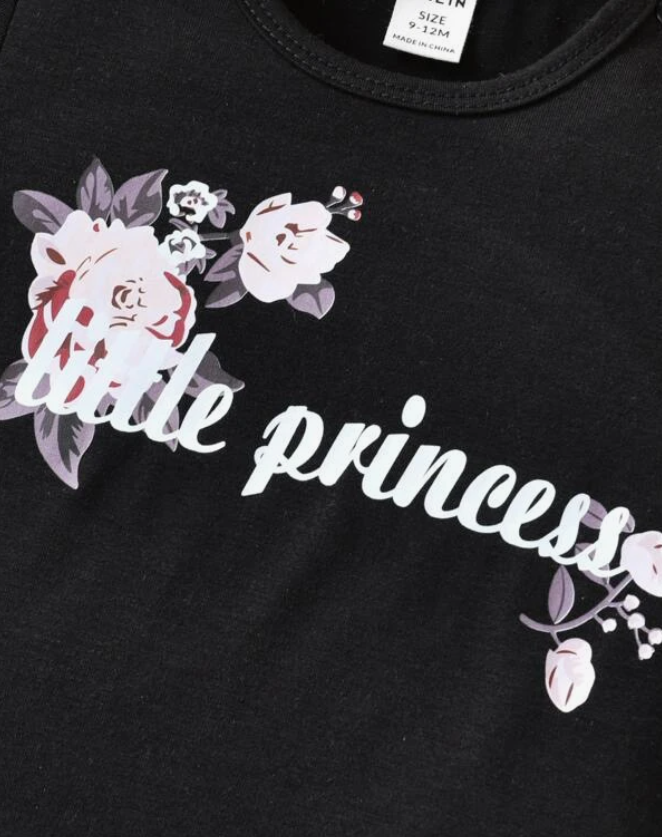 Conjunto de Camiseta y Leggings "Little Princess" para Chicas