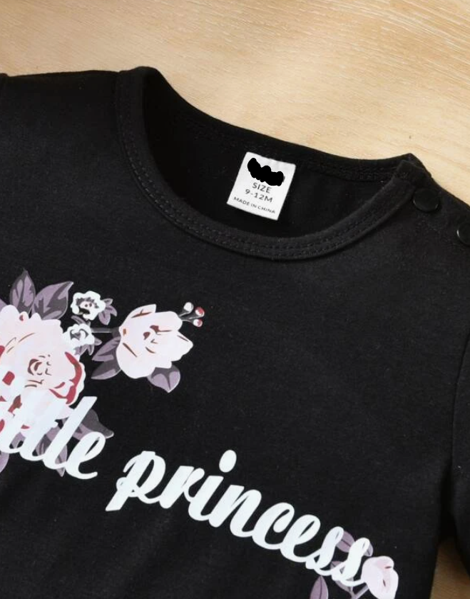 Conjunto de Camiseta y Leggings "Little Princess" para Chicas