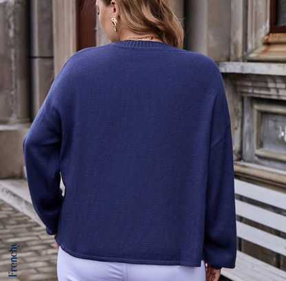 ❄️ Sweater Casual con Estampado de Copo de Nieve