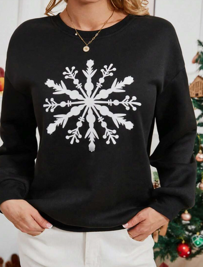 ❄️ Polerón Casual con Copo de Nieve