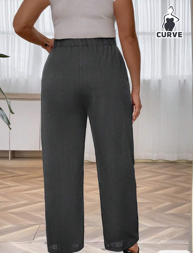 👖 Pantalón Recto Elegante - Negro y Gris