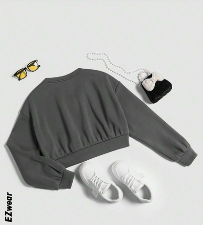 🧥 Chaleco Crop Casual – Cuello en V y Manga Larga