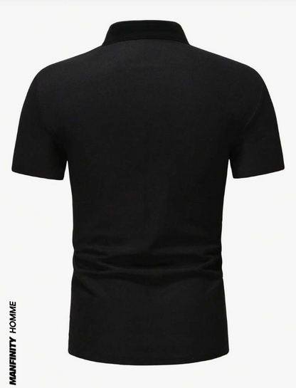 👕 Polo Casual Multicolor con Diseño Geométrico