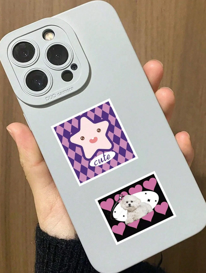 Set de Pegatinas Estilo Retro Rosado