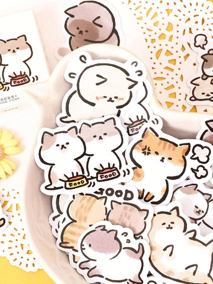 Set de Pegatinas de Gatos Divertidos