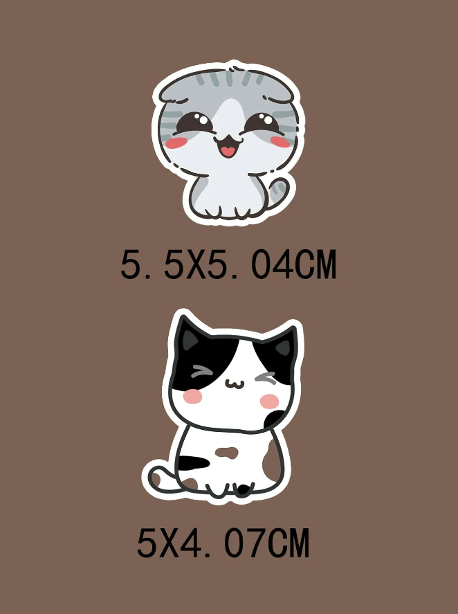 Set de Pegatinas de Gatos Adorables