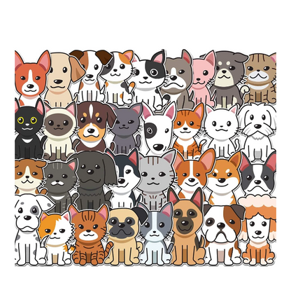 Set de Pegatinas de Mascotas Adorables