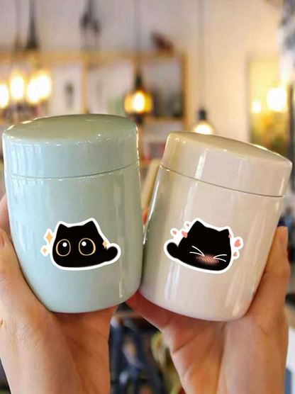 Set de Pegatinas de Gatos Negros