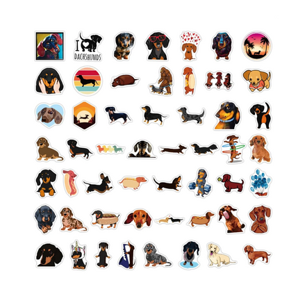 Set de Pegatinas "I Love Dachshunds"