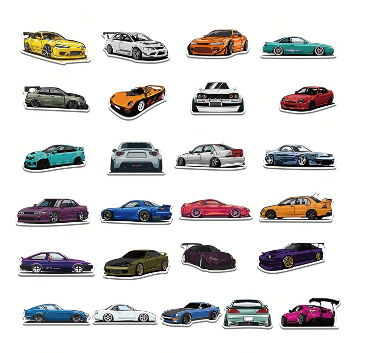 Set de Pegatinas de Autos Deportivos