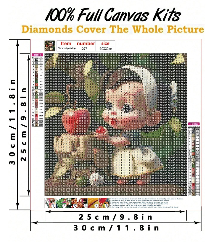 Cuadro Infantil de Dibujos Animados - kit de pintura diamante