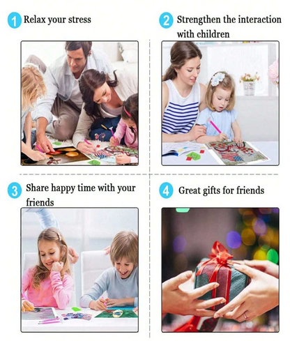 Cuadro Infantil de Dibujos Animados - kit de pintura diamante