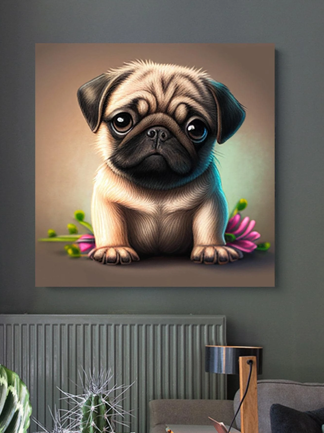 Pintura de Diamantes DIY - Patrón de Perro