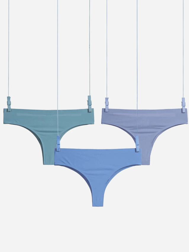 Tangas de Talle Bajo con Ribete en Contraste – Comodidad y Estilo 💙💜💚