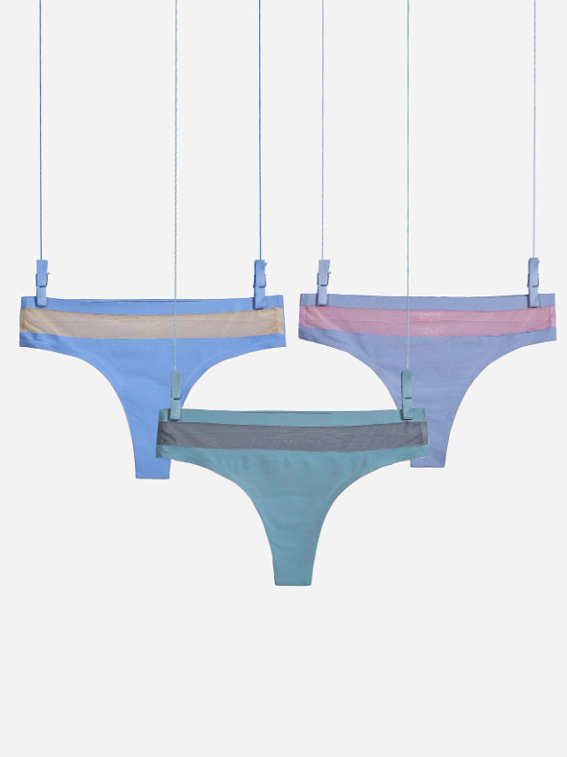 Tangas de Talle Bajo con Ribete en Contraste – Comodidad y Estilo 💙💜💚