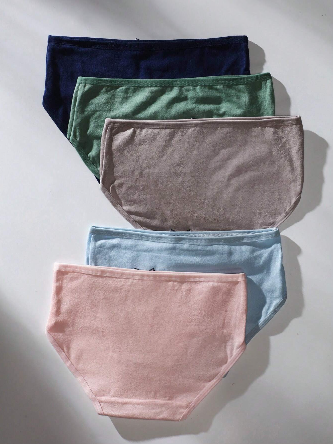 Set de 5 Bragas de Algodón con Lazo ✨