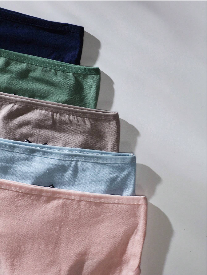 Set de 5 Bragas de Algodón con Lazo ✨