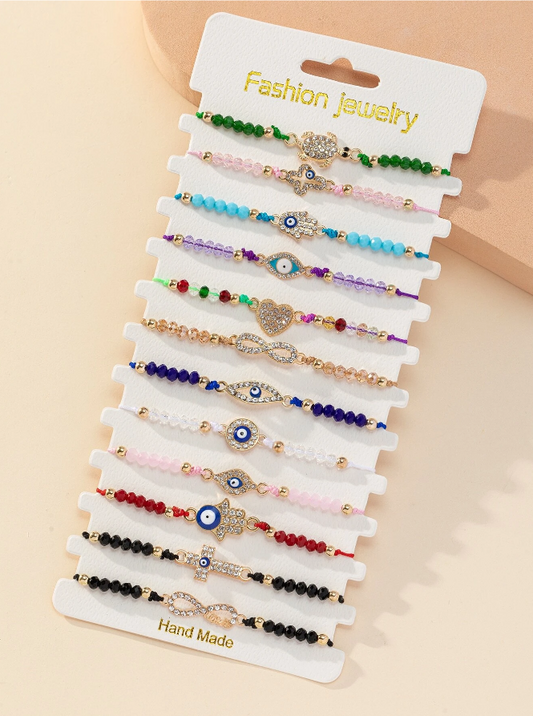 Pulseras de Cuentas con Detalles de Ojo Turco ✨
