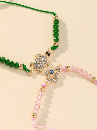 Pulseras de Cuentas con Detalles de Ojo Turco ✨