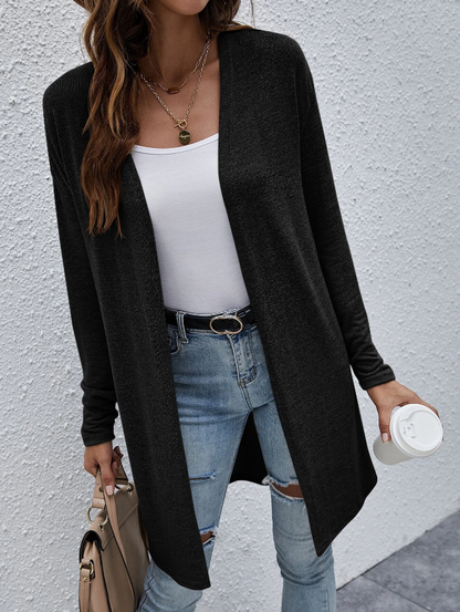 🖤 Cárdigan Casual Negro – Estilo Minimalista, Comodidad Total