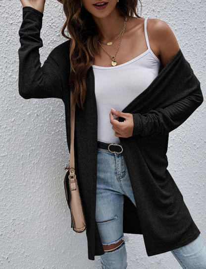 🖤 Cárdigan Casual Negro – Estilo Minimalista, Comodidad Total