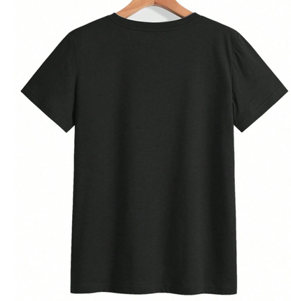 ✌️ Polera Negra con Estampado Peace Sign