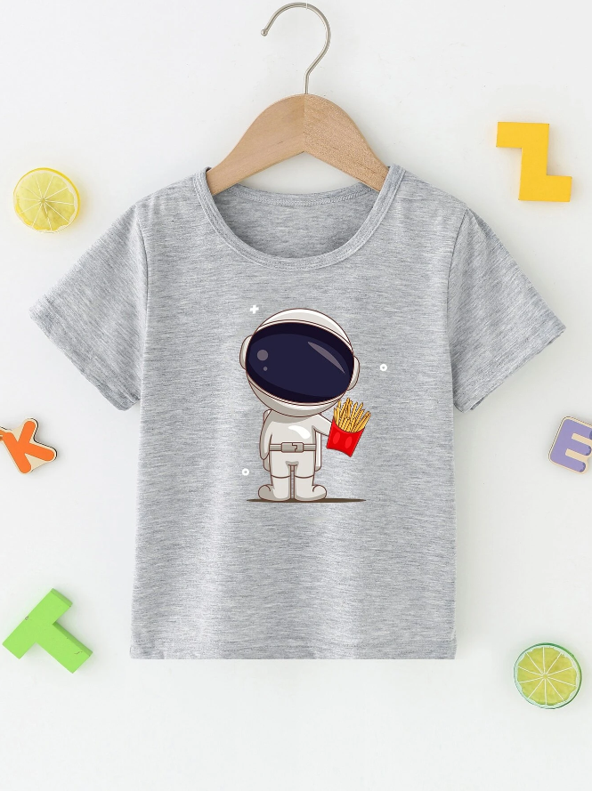 👕 Polera Infantil Astronauta &amp; Papas Fritas