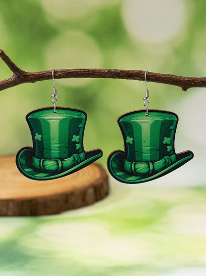 🎩 Aros Sombrero de Duende – Inspiración San Patricio