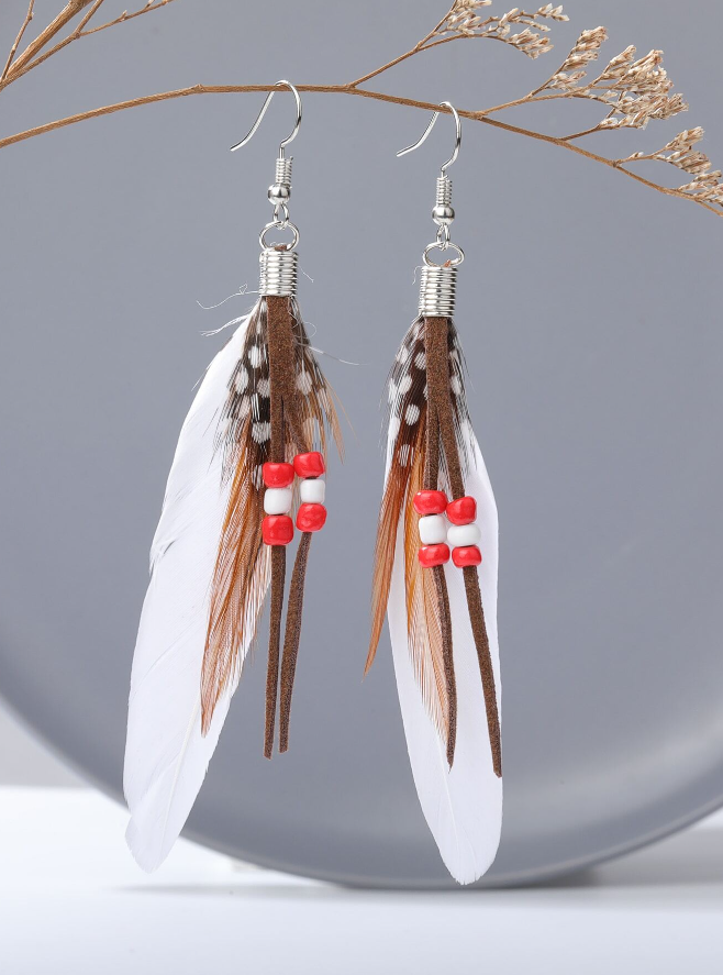✨ Pendientes Boho de Plumas – ¡Estilo Natural y Vibrante! ✨