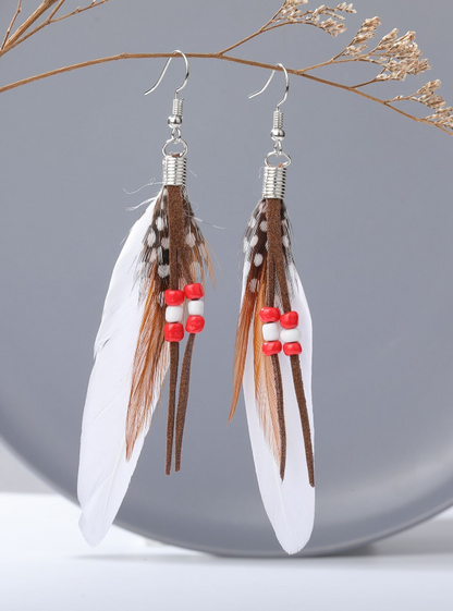 ✨ Pendientes Boho de Plumas – ¡Estilo Natural y Vibrante! ✨