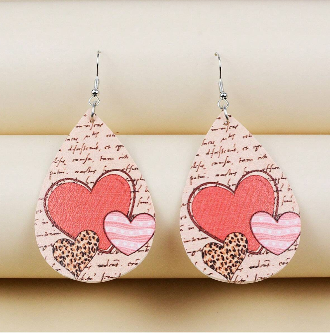 💖 Aros Heart Drop – Diseño Gotas con Corazones