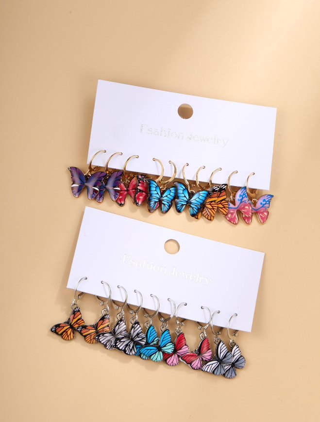 🦋 Pendientes Mariposa Multicolor – ¡Elige tu color favorito!