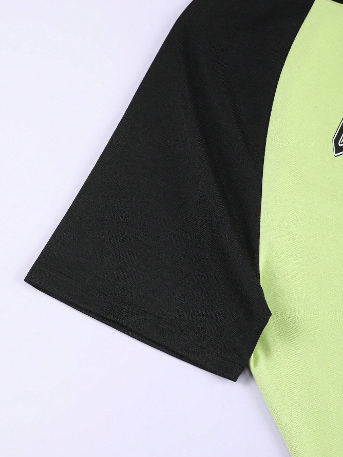 Camiseta Holgada Hombre – Estilo Motorsport Mint & Black