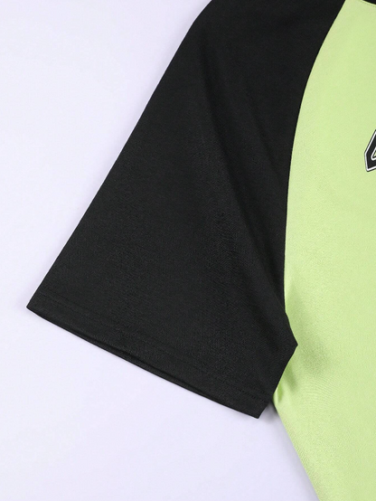 Camiseta Holgada Hombre – Estilo Motorsport Mint & Black