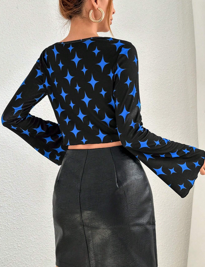 ⭐ Camiseta Crop con Estampado de Estrella