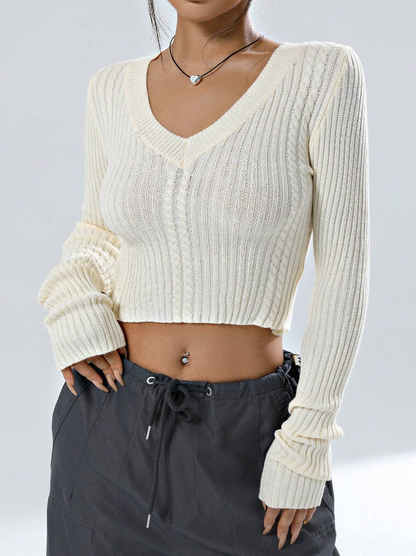 🤍 Jersey Corto de Color Sólido para Mujer