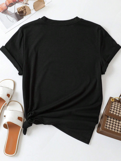 🖤 Camiseta de Mujer con Estampado de Esqueleto