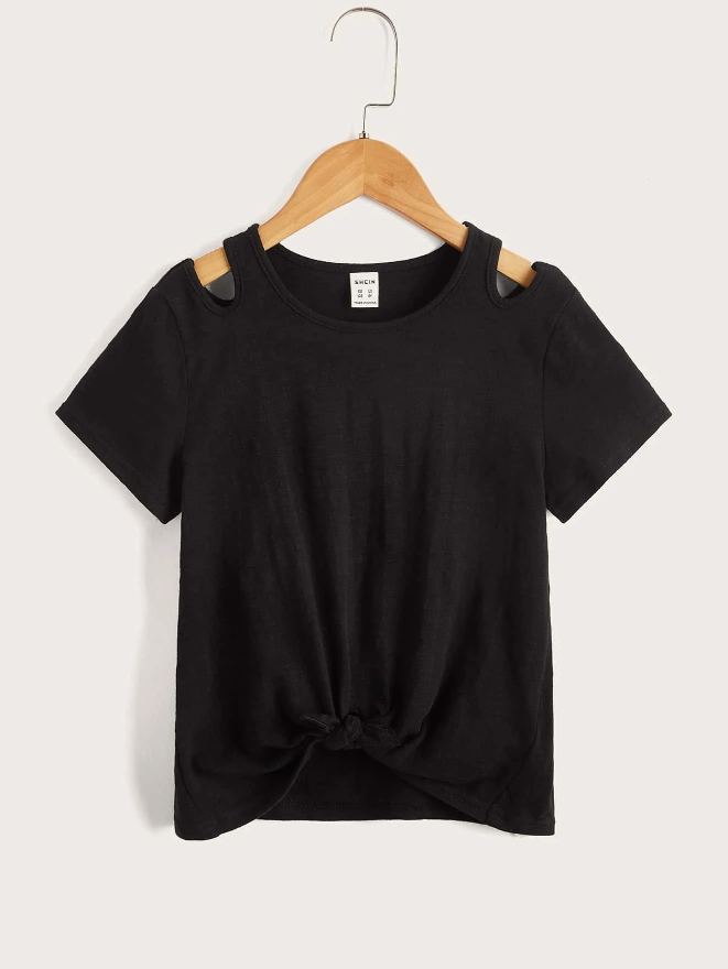 Top Infantil – Abertura en Hombros y Nudo Frontal