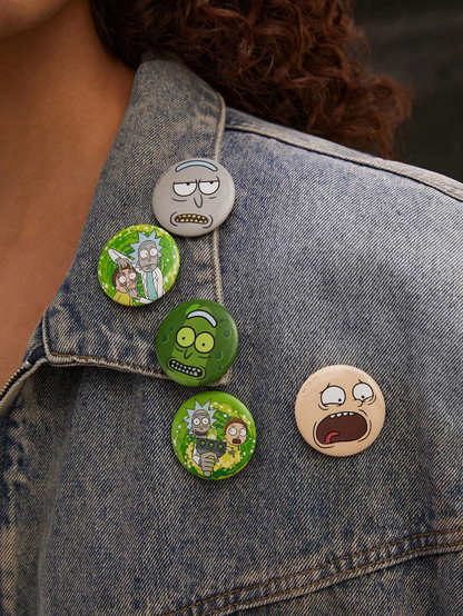 🌀 Broche Rick & Morty – Diseño Circular & Estilo Fantasía